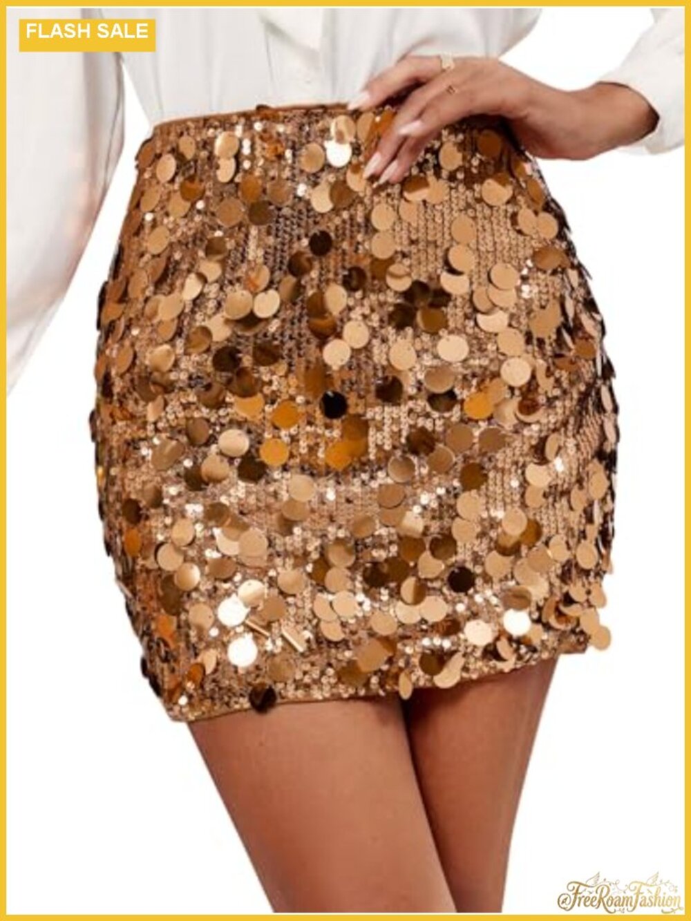 Sequin High Waist Bodycon Mini Cocktail Party Skirt Stretch